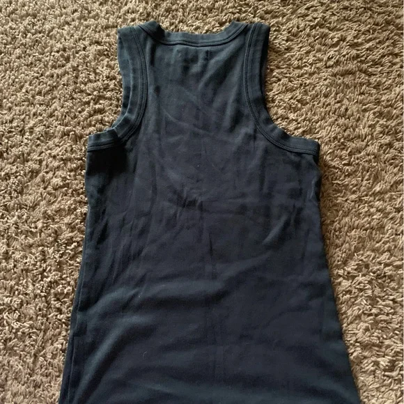 Madewell Black Ribbed Knit Top - Picture 2 of 3